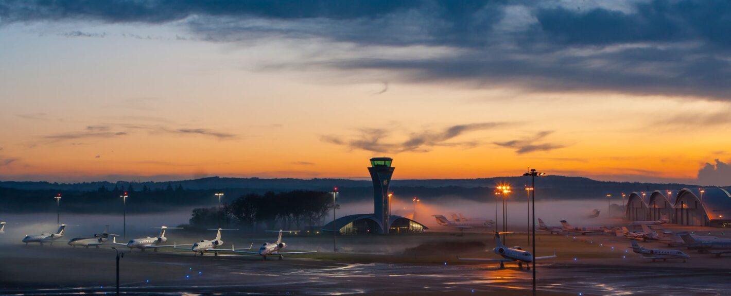 Landscape picture of an airport
